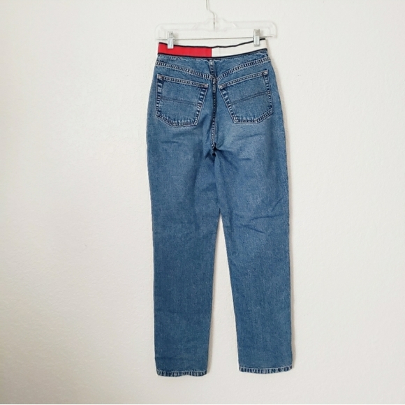 90s Tommy Hilfiger Vintage High Rise Tapered Jeans - Picture 5 of 8